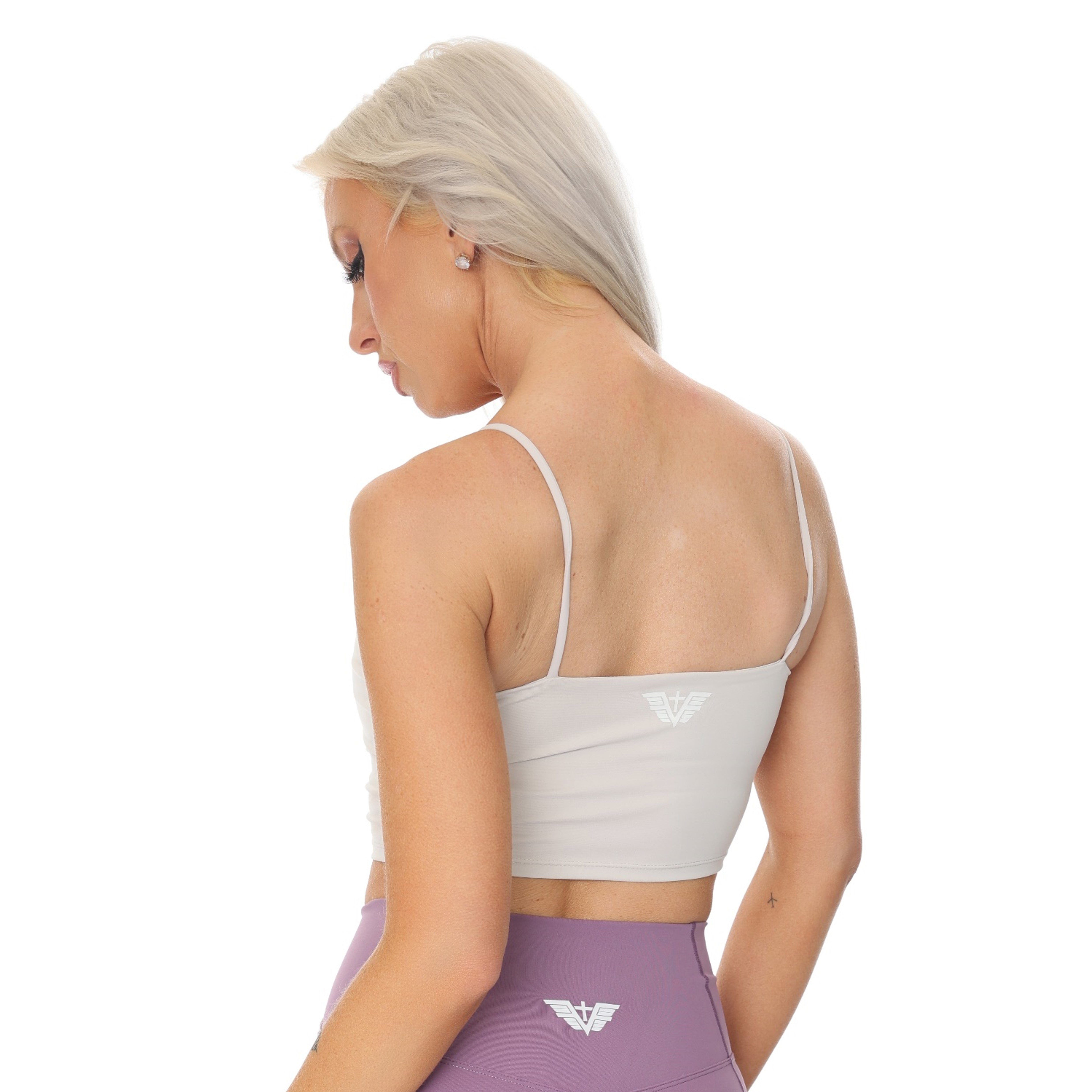 Built-In Bra Crop Tank Classic Spaghetti Brablend
